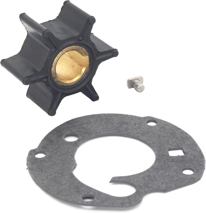 QUICKMARINER 0763735 Boat Water Pump Impeller with Key and Gasket for Johnson Evinrude BRP 5.5-7.5 HP Outboard Motors replaces 763735 387361 Sierra 18-3090 Marine Engine - Image 4